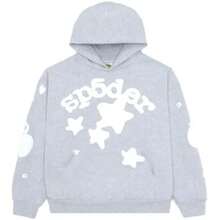 Spder5 Beluga  Hip Hop Spider Hoodies Set Y2k Hoodie Tracksuit Pullover Sweatshirt For Women Men Matching Hoodies Street Suit Two-Piece Set All Over Print Animal Cut & Sew Casual Cute Drawstring Conjunto Para Mujer - Light Grey - View 2