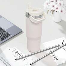 8 PCS Stainless Steel Flip Straw Compatible With  Ice Flow, Reusable Replacement Compatible With 30oz 64oz  IceFlow Flip Straw Tumbler With 2 Cleaning Brushes - 30oz - 查看 9