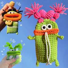 2026Funny Handmade Crochet Key Holder, 3.4" Handwoven Car Key Cover Case, Cute Pocket Lighters Bag Key Fob Cover Case (#21) At Men's Clothing Store - #21 - Xem 6