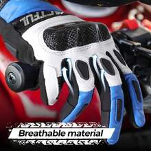Guantes de piel de cabra de carbono para motocicleta para máxima protección y comodidad - C - Ver 7