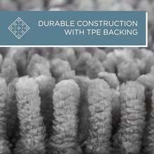 TOWN & COUNTRY BASICS Spa Step Noodle Solid Bathroom Toilet Lid Cover, Plush, Soft, And Absorbent, Machine Washable, Light Grey, 18.5"X19.6" - / - Xem 6