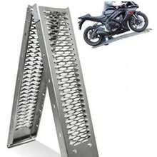 Rampa de Carga Plegable para 4x4, Motocicletas Todo Terreno, Camiones y ATVs - Rampa de Remolque Portátil para Trabajo Pesado con Mango en T y Gancho en U para Dirt Bikes, Cortadoras de Césped, Quitanieves y Más, Accesorio para Vehículos al Aire Libre | Equipo Todo Terreno Versátil | Estructura Metálica Duradera, Rampa para Camiones, Rampa para ATVs - A - Ver 1