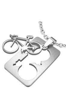 Collier pendentif médaille de chien en acier inoxydable à la mode, cadeau de sport pour hommes - Argent - Voir 3