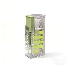 1 Set (1 Floss Dispenser + 10 Floss Picks), Modern Hygienic Floss Organizer, Automatic Pop-Up Design, Fashion Transparent Box For Family & Professionals - Nhiều màu - Xem 13