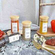 1 Set Multifunctional Kitchen Spice Jar Labels, Waterproof And Oil-Proof Washable Spice Jar Labels (Jars Not Included) - Multicolor - View 7