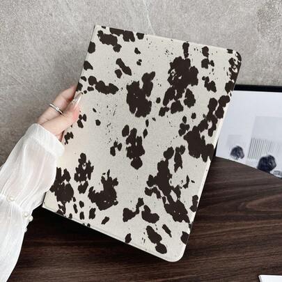 1pc Vintage Denim Print Tablet Protective Case - Suitable For Retro Western And Personalized Style Lovers, Folio Flip Cover Tablet Protective Case With Multi-Angle Stand And Pencil Slot, Compatible With Pro (M5)/ Air (M3)/ 11"(A16)/ 10.9/10.2/ Air 5th Gen/Pro11/10th/9.7/Air 2/ (7th Gen)/ (8th Gen)/ Air 4/5/ Pro 11