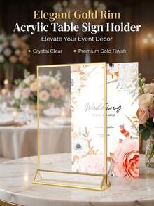 Bộ 6 khung ảnh hai mặt bằng acrylic trong suốt màu vàng, kích thước 4 x 6 inch, giá đỡ trưng bày hai mặt dọc trang nhã, phù hợp cho thực đơn nhà hàng, thẻ công thức nấu ăn, ảnh. Hoàn hảo cho nhà hàng, văn phòng, nhà riêng, cửa hàng, trang trí bàn tiệc, đám cưới, tiệc trước đám cưới, tiệc đính hôn, kỷ niệm, tiệc cô dâu, sự kiện công ty hoặc bất kỳ dịp đặc biệt nào! - A - Xem 4