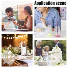 2/4/6pcs Acrylic Blank Desk Labels, Transparent Round Table Plates, Blank Acrylic Table Number Signs, Suitable For Restaurants, Bars, Weddings, Parties, Transparent Design Reusable Event Display Stands - Clear - View 2