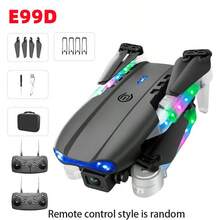 E88D, Remote Control Lighting, Drone, High-Definition Dual Camera, Aerial Photography, Quadcopter, Folding, Model Airplane - Multicolor - View 13