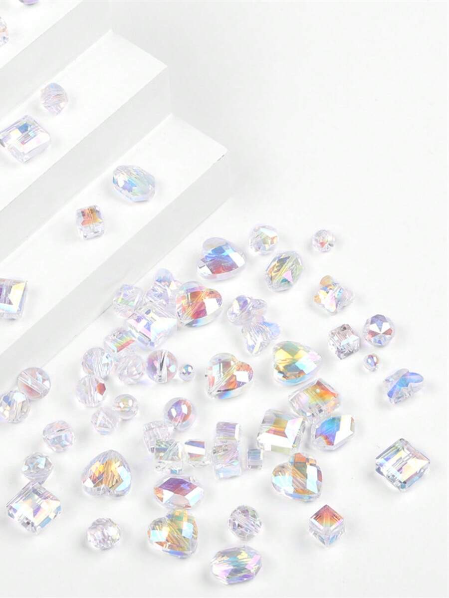 亚克力水晶珠、轮珠、圆珠、散珠，手工DIY项链、耳环、手链、珠宝配件 - 彩色 - 查看 1