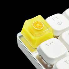 1pc Strawberry Jelly Pudding Keycap, Resin Keycap For Mechanical Keyboard. Each Press Is A Craving For Delicious Food And A Release Of Stress. - Multicolor - View 8
