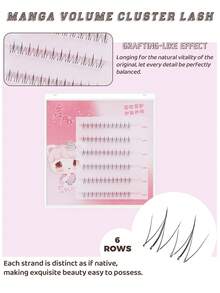 6排免胶自然款假睫毛，72簇单根睫毛，柔软下睫毛，可DIY个性化打造 - C - 查看 5