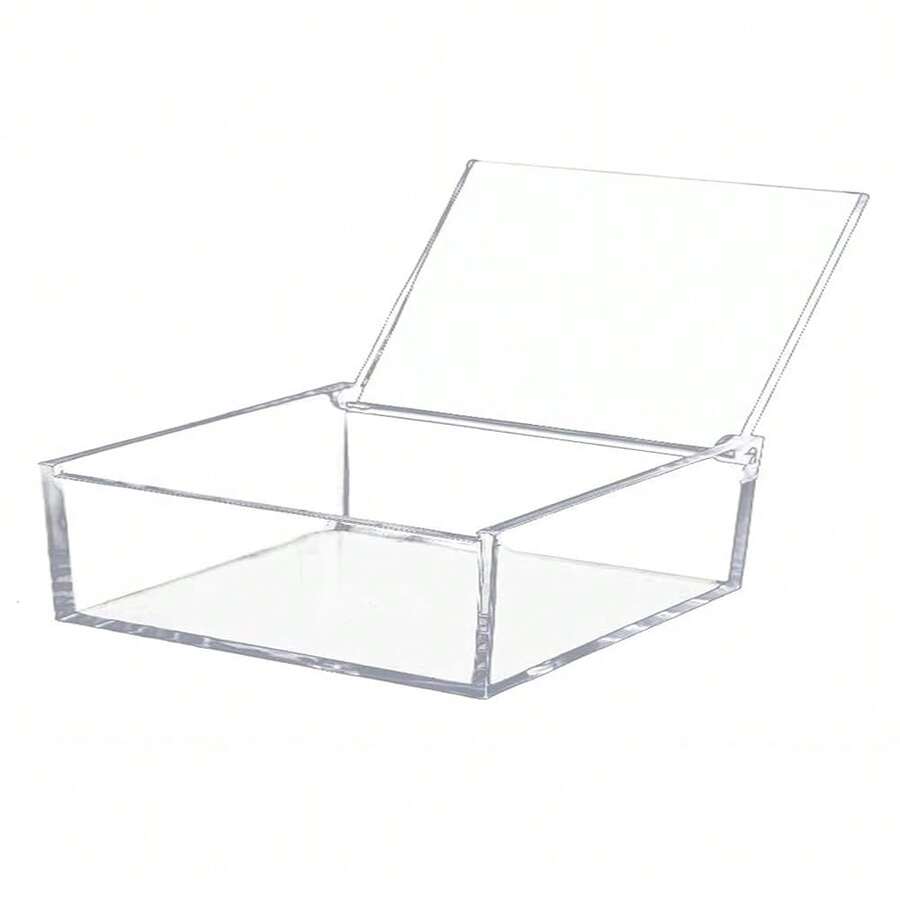 [Free Shipping]Acrylic Box With Lid Clear Dryer Sheets Container Face Towel Storage Acrylic Laundry Dryer Sheet Holder Desk Organizers Gift Box - 4.7 x 2.3 x 1.57 英寸 - 查看 1