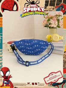 Marvel 1个漫威官方授权蜘蛛侠图案腰包，多功能斜挎包，男童休闲单肩包，轻便可调节肩带胸包，卡通零钱包，臀包，适合男孩、年轻粉丝、学生，完美适用于日常上学、户外玩耍、主题公园游玩、假期旅行、运动。 - 藍色 - 查看 8