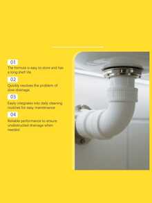 Drain Cleaner Powder, Dissolves Various Blockages, Removes Odors, Suitable For Multiple Scenarios - Powdery - View 3