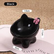 带蝴蝶结的陶瓷猫粮碗，可爱小猫碗，防呕吐，缓解胡须疲劳 - 180毫升 - 查看 11