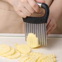 Stainless Steel Multi-Function Vegetable & Fruit Slicer - Perfect For Potatoes, Onions, Carrots & More - Durable Kitchen Gadget For BBQs & Outdoor Cooking - A - View 12