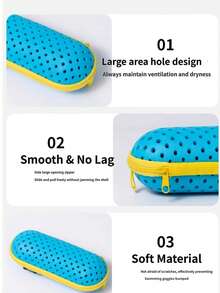 硅胶泳镜套，轻便易携，耐磨泳镜保护套，透气防震游泳训练装备 - 彩色 - 查看 4