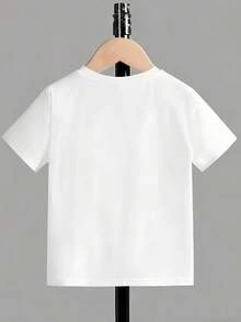 Authorized By Snoopy,Holding A Baby Bird, Cute Version Of Snoopy Casual And Simple Short-Sleeved Crew Neck T-Shirt For Baby Boys, Perfect For Summer Wear. - trắng - Xem 2