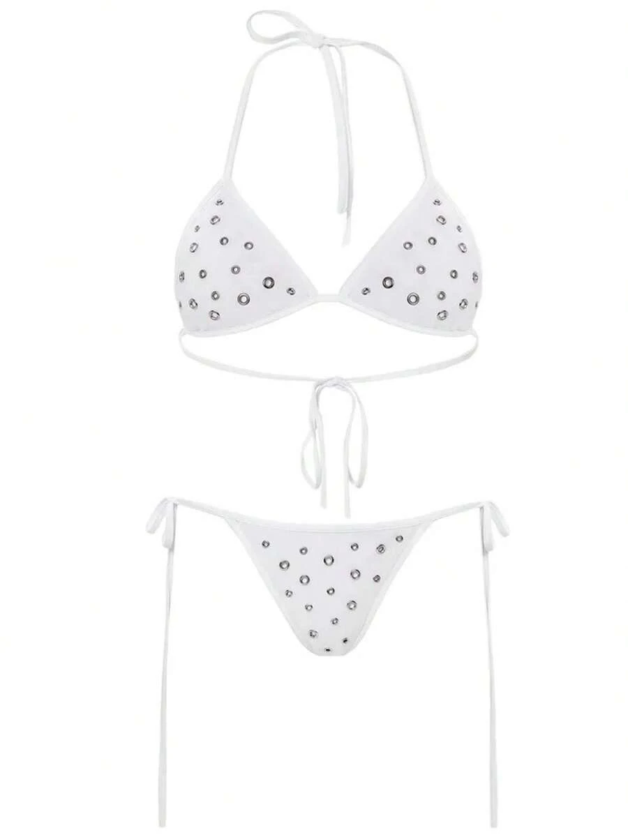 Summer Beach Women's Bikini Sexy Y2K Streetwear Fashion Women's Clothing - 如圖21玫紅色 - 查看 1