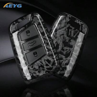 Funda protectora de fibra de carbono texturizada y duradera de material ABS duro para llave de coche, apta para Passat Magotan B8 y Superb A7 Kodiaq - Carcasa protectora para llave inteligente