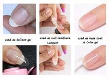 AIMEILI Hema Free 5 In 1 Builder Base Gel, Cruelty Free, Vegan, Strengthener Gel Translucent Gel Polish For Nail Art Manicure 10ML-153 - Màu E - Xem 2