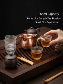 6pcs/8pcs/12pcs, 2.3oz Glass Teacups - Scratch-Resistant, Insulated, Round Glassware, Suitable For Tea, Sake, Espresso - Multipurpose, Dishwasher Safe Transparent Cups With Smooth Surface Design Back To School - Multicolor - View 11