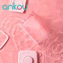ANKOU Set de 3 recipientes herméticos para almacenamiento de alimentos (0.32L+0.5L+1.2L), elegante color rosa transparente, diseño de sellado a presión, adecuado para aperitivos, galletas, granos, frutas, frutos secos, especias, azúcar, bodas, fiestas y uso doméstico, tapa de apertura y cierre de un solo clic, conveniente para la organización y el almacenamiento en el gabinete de la cocina - Rosa - Ver 9