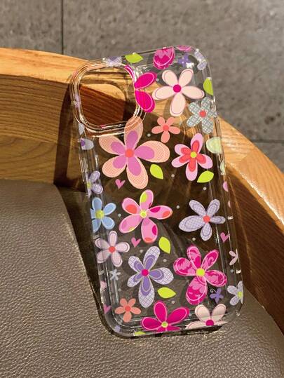 Floral Flower Colorful Picture Print Clear Case Compatible With IPhone 13/11/17/17pro/16/14/15/15pro/15 Plus/15 Promax/7plus/8plus/X/Xs Max/Xr/11pro/12pro/13pro/14pro/12mini/13mini/11promax/12promax/13promax/14promax/14plus/17pro Max/17Air/6/6s Plus/7/8/16Pro/16plus/16promax/Se2/17promax&Compatible With Samsung Galaxy/A54/A14/A12/A13/A15/A32/A33/A24/A52S/S20/S21/S22/S23/S24/S23Plus/S24ultra/S25/A15/A33/A23