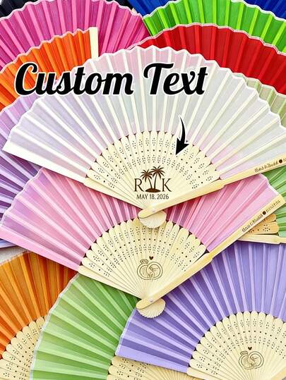 Quạt cưới cá nhân hóa, Quạt vải nhiều màu sắc cho đám cưới, Quà tặng cho phù dâu, Quà tặng cho khách dự tiệc cưới, Quà tặng cho phù rể, Quạt quà tặng cho tiệc cô dâu