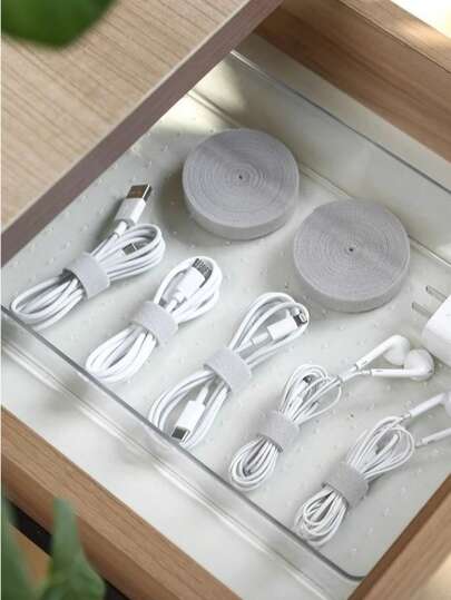 1 Reusable Magic Tape Strap, Available In Sizes Of 1m/3m/5m, Suitable For Fixing Desktop Data Cables, Socket Wires, And Bundling And Organizing Desktop Computer Wire Harnesses!