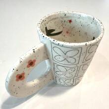 Ceramic Cup Coffee Cup Water Cup Mug Tea Cup Cup Meeting Room Office Personal Dedicated Japanese Style Ceramic Floral Pattern Couple - Multicolor - View 3