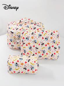 Disney 1Pc Officially Licensed Mickey & Minnie Cartoon Design Disney Mickey Mouse Pattern Large Capacity Storage Bag, Cartoon Children Toiletry Bag, Student Creative Cosmetic Travel Organizer, Mini Handbag & Phone Pouch ,Toiletry Bag Cute Cartoon Characters Large Capacity Cosmetics Skincare Product Storage Bag Christmas Halloween Birthday Surprise Gift For Family And Friends Stitch Lovers Makeup Bag Make Up Organizer Makeup Storage Cosmetic Bag Makeup Pouch Wash Bag Toiletry Travel Bag Vacation Essentials For Travel Gifts For Women - Multicolor - View 2