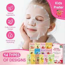 14 Pack Fruit Face Masks Skincare For Kids, Sheet Hydrating Facial Mask For All Skin Types, Bulk Collagen Face Mask For Women Skin Care, Birthday Party Spa Gifts For Teens Girls - Màu A - Xem 4