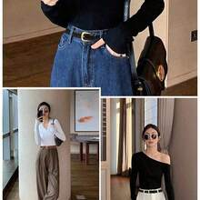 1pc Women's Metal Buckle Belt, Suitable For Various Festivals, Parties And Daily Occasions, Summer, Autumn School, Autumn/Winter, Halloween - Multicolor - View 5