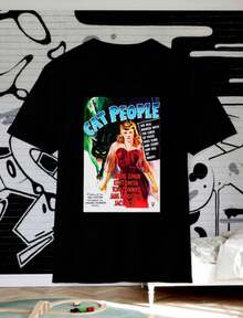 CAT PEOPLE SHIRT! Historic, Horror Movie, 1942. Halloween, Tourneur, Curse, Freaks, Body Snatcher, Fritz Lang, Metropolis - màu đen - Xem 1