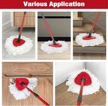 NEWE Mop Heads Replacements 2 Pack With Triangle Base For O-Cedar EasyWring 1 Tank System, Microfiber Spin Mops Replace Refills For Deep Cleaning All Floors (White) - ColorA - 查看 3