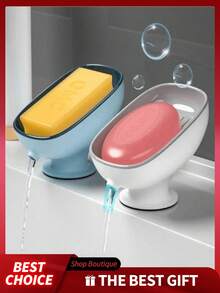 Double-Deck Soap Dish, Tidy Storage, Quick Drainage - Multicolor - View 4