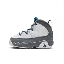 Toddler's Jordan 9 Retro White/French Blue-Flint Grey (401812 100) - White - View 2