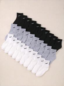 10/15/20 Pairs Of Random Children's Mid-Calf Socks For Boys And Girls, Daily Fashion, Casual Sports, College Style, Suitable For Outdoor Travel, Running, Playing Basketball, Indoor Campus Parties, Gatherings And Other Scenarios. They Can Be Used As Birthday Gifts, Festival Gifts, Children's Day Gifts - 彩色 - 查看 5