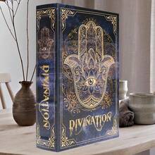 [Free Shipping]Decorative Fake Book Box For Jewelry Valuables Vintage Home Decor Secret  Gift For Book Lovers Large Size Box - L/棕櫚 - 查看 7
