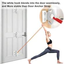 Anclajes de pared de banda de resistencia 6 unidades anclaje de montaje en pared soporte de pared anclaje de gimna equipo de entrenamiento de pared clip de montaje en pared para-020 - Blanco (6pcs) - Ver 7