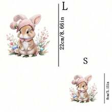 Bộ 1/2/3 miếng dán chuyển nhiệt hình thỏ dễ thương, bền lâu, thích hợp để tự làm áo thun, áo hoodie, quần jean, áo nỉ, ba lô, áo khoác, túi xách, gối. - 3 CÁI-S - Xem 3