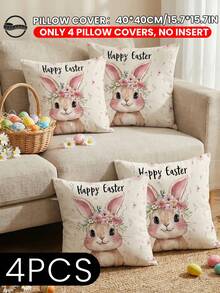 1/2/4件装柔软舒适的装饰枕套，透气亲肤，带拉链方便清洗，适用于沙发/卧室/客厅，是婚礼/节日的理想礼物，不含枕芯。 - 彩色 - 查看 20