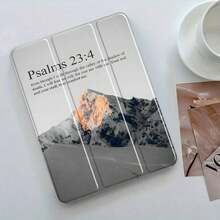 Inspirational Biblical "Psalms 23:4" Mountain Aesthetic Tablet Case For Pencil Holder, Auto Wake/ Sleep Tablet Protective Cover With IPad 10th 11th 9th  Air 4th 8/ 7/ 6/ 5th For IPad Pro Generation Case Christian Birthday Gifts For Women Men Teen - trắng - Xem 2