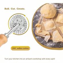 Pastry And Pasta Wheel 1.9 Inch U2013 Dough Crimper Ravioli Dumpling Pierogi Cutter U2013 Multi - Purpose Pizza Baking Cooking And Homemade Meals - Initial - View 4