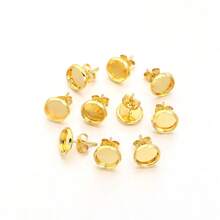 10个/包 不锈钢蝴蝶耳钉背扣，内径6-20毫米，简约时尚的耳钉配件，DIY珠宝制作配件 - 耳針耳托 - 查看 7