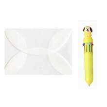 20 piezas de sobres de papel de velina con borde redondeado, sobres opacos semitransparentes y gruesos - Blanco - Ver 19