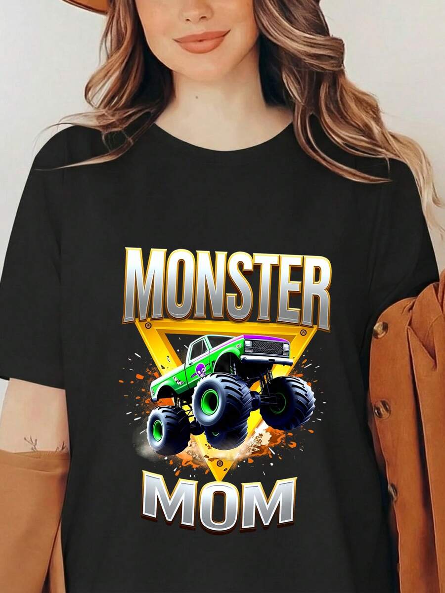 Monster Truck Are My Jam Monster Truck Mom Women Sweatshirt --3 - Đen 5 - Xem 1