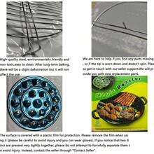 Asador para Estufa Mexicana con 2 Discos Giratorios, de Acero Inoxidable Esmaltado, Parrilla de Disco Metal para Cocinar al Exterior - 1 - Ver 3